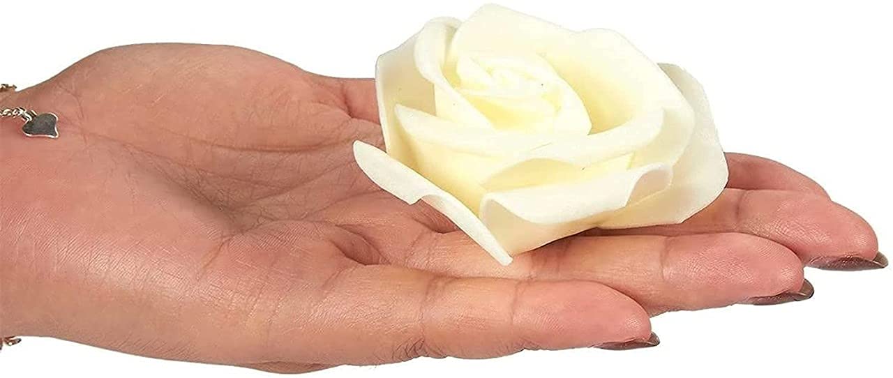 Artificial Floating Rose Flower Head Foam Big Fake Beach Water Flowers, Pooja Thali, Festival and Events, Home, Table, Badroom, Pooja room, Diwali decoration items and Diy Craft