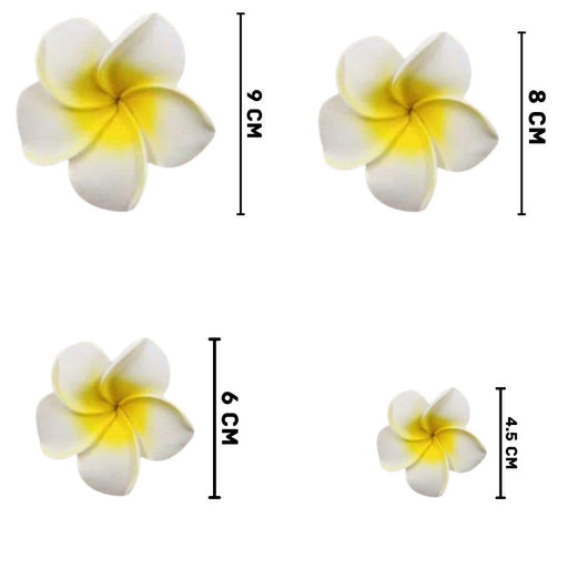 24 pcs Artificial Big Fake Foam Hawaii Beach Water Floating Flowers for Decoration, Pooja Thali. Festival & Events, Home, Table, Bedroom, Pooja Room, DIY Craft (White)