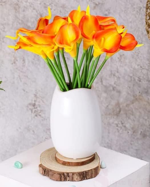 Artificial Flower Rubber Lily Sticks for Bouquet Wedding Decoration, DIY Artificial Garland Supplies Lilly Flower Sticks.
