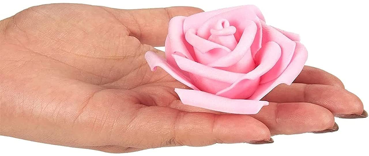 Artificial Floating Rose Flower Head Foam Big Fake Beach Water Flowers, Pooja Thali, Festival and Events, Home, Table, Badroom, Pooja room, Diwali decoration items and Diy Craft