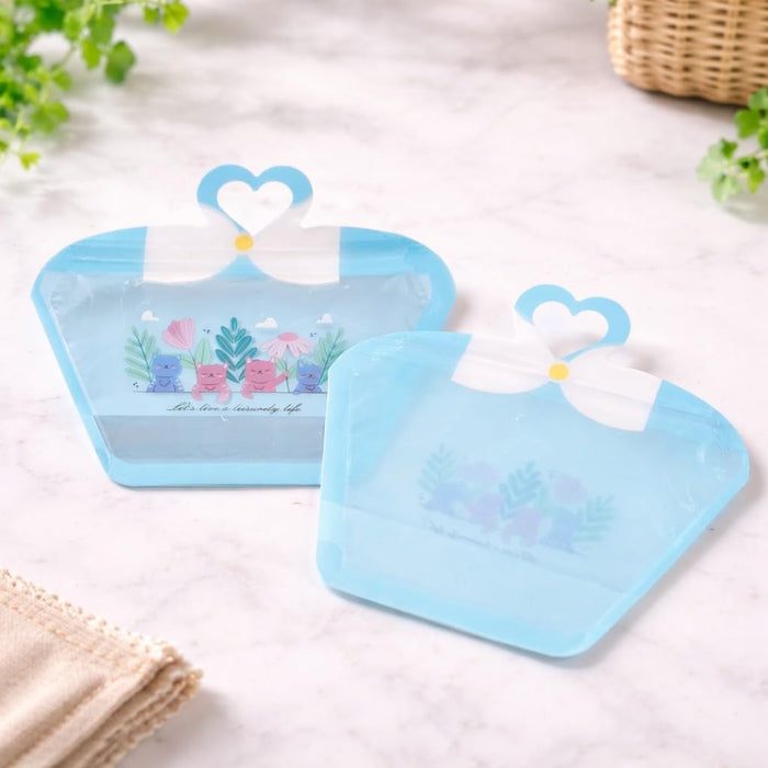 Small Bow Shape Ziplock Pouches , zipper bags for storage, gifting, travel user, kitchen zip lock Bag for jewellery, return gift, kids, birthday,Baby shower,wedding,Lightweight, for small items