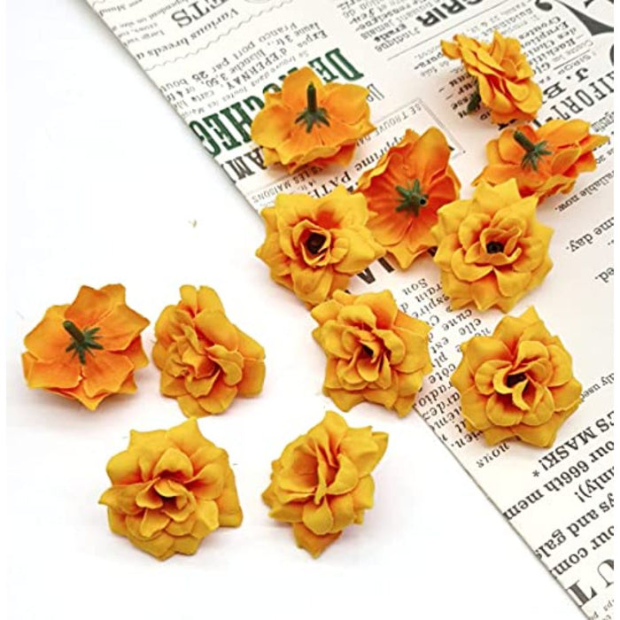 Artificial Eden Rose Flowers Head for Home Decoration and Craft (4 cm)