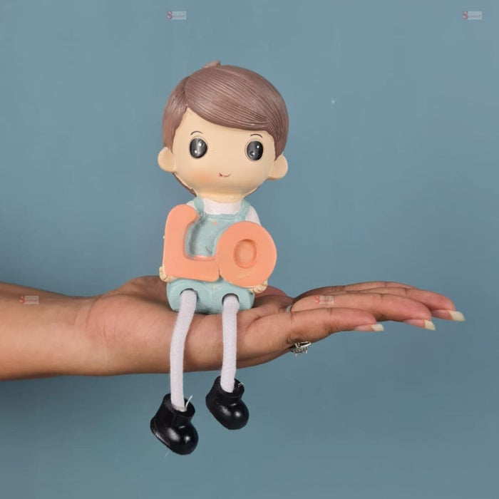Hanging Legs Showpiece Cute Boy and Girl, Toy Cute Couple Statue Figurines Decorative for Home Decor, Living Room, Table Decoration, Gift for Girlfriend, Boyfriend