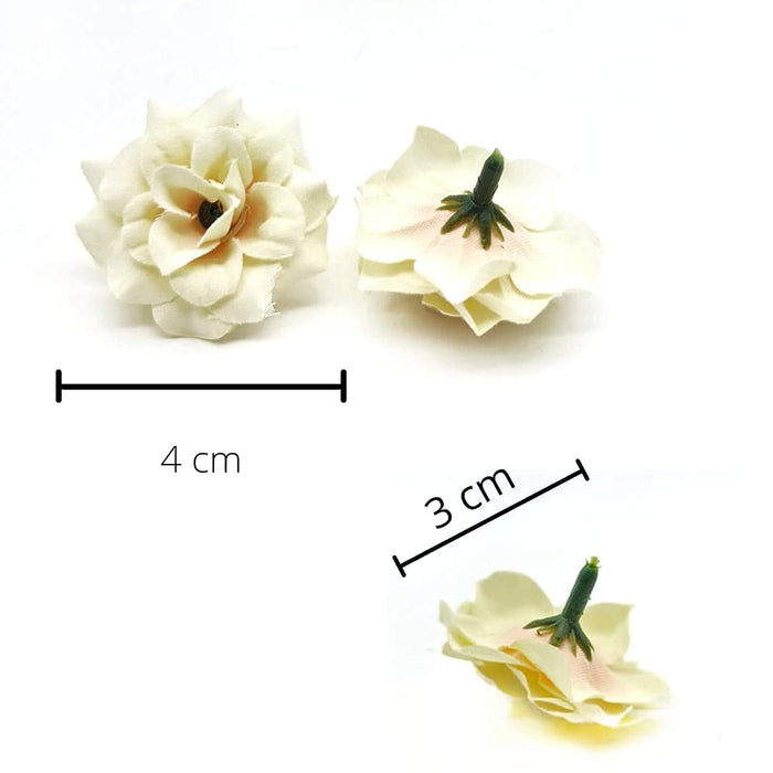 Artificial Eden Rose Flowers Head for Home Decoration and Craft (4 cm)
