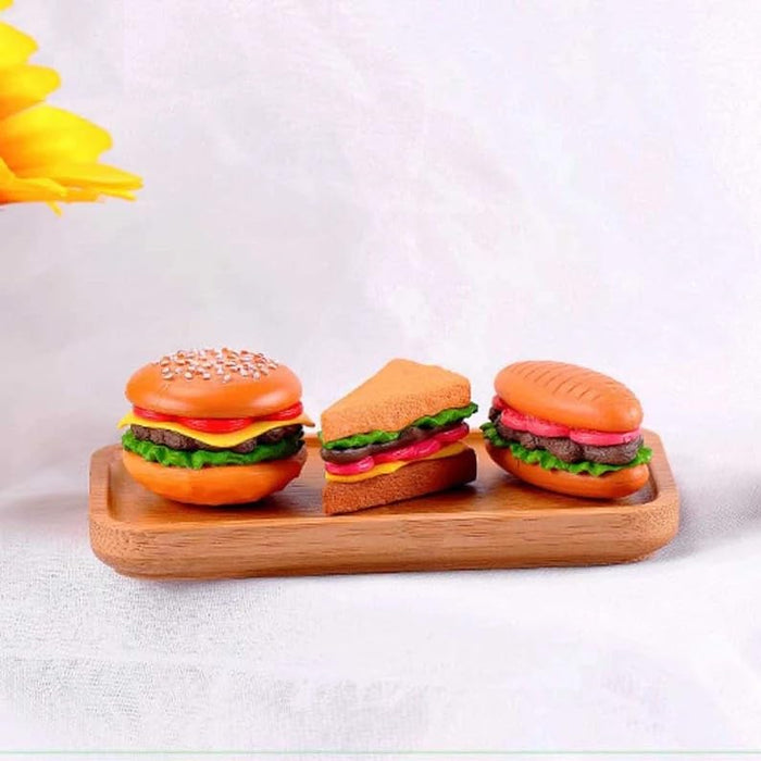SATYAM KRAFT 3 Pcs Fastfood Miniature Set for Unique Gift, Home, Bedroom, Living Room, Office, Restaurant Decor, Figurines and Diwali Decoration Items(Multicolor, Pack of 3)