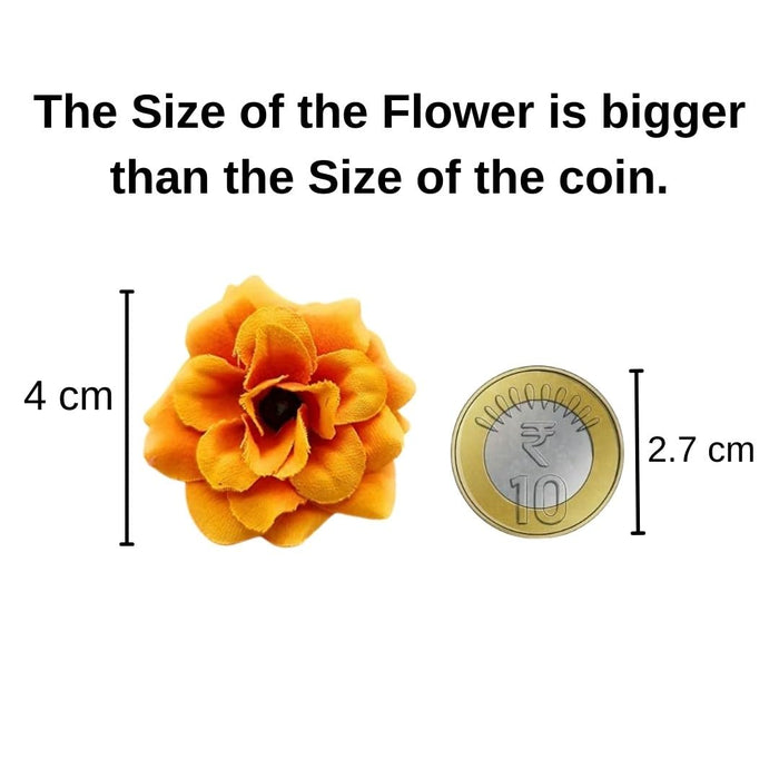 Artificial Eden Rose Flowers Head for Home Decoration and Craft (4 cm)
