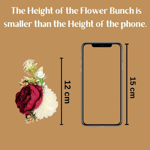 Handmade Artificial Peonies/ Rose Flower Bunch for Hamper, Flower Brooch Hamper, Trousseau Packing, Decoration, Gifting, DIY Craft & Wedding/Marriage Hamper Decors (Pack of 6)