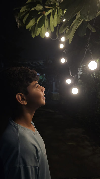 10 Bulb Series Light | 10 Ft Long Extendable String Light | 100% Copper | Made in India for Diwali & Weddings