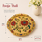 Elegant Plastic Pooja Thali Set with Decorative Kumkum Dabbi | 19 x 19 cm Raksha Bandhan Aarti Thali | Traditional Puja Thali for Rakhi, Ganesh Pooja, Diwali & Daily Worship
