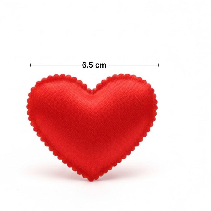 50 Pcs Red Satin Heart Patch Perfect for Him Her Valentine's day wedding New year Birthday Annivesary Mother's day Bridal shower Party Decor Romantic Art craft Clothing Table Decor