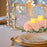 Artificial Flower Center Table Candle Holders with LED candle for Center Table Decor, LED Tealight Candle with Artificial Floral Arrangement, Home Decoration, Housewarming, Wedding, and Festive Decor(10 Inch)