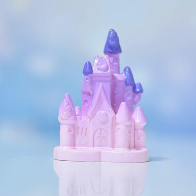 1 Pcs Miniature Castle Figurines | Fairy Tale Theme Decorative Showpieces for Home, Garden, Office, Desk, Cake Decoration & Gifting (Purple, Resin)