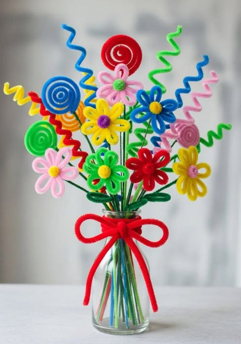 Multicolor Pipe Cleaners for Craft / Vacation – Chenille Stems for DIY Crafts, School Projects & Flower Making