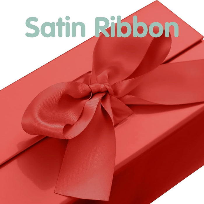 (26 x 21 x 11 cm) Multipurpose Decorative Folding Paper Cardboard/Rigid Box with satin ribbon,DIY Box for Gift Hamper,Valentine Gifting,Wedding gifing.