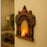1 Pcs Handcrafted Jarukha Design Wooden Candle Holder –with FREE LED CANDLE with DIY KIT