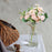 Artificial Peony Rose Flower Bunch for - Home, Office, Bedroom, Balcony,Table Display, Living Room Decoration and Craft Corner- (Without Vase)
