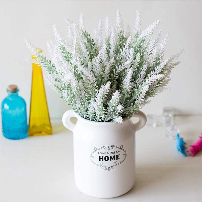 Artificial Lavender Flower Bunches in Pot | Faux Plant for Home Decor, Living Room, Bedroom, Office, Tabletop & Gifting ( Without Pot) (37 cm)