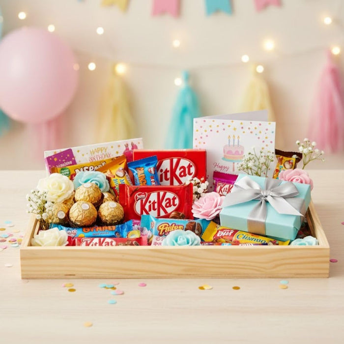 Big Multipurpose Decorative Pinewood  Rectangle Tray for Gift Hamper,Wedding Gifting Boxes and Decoration Purpose.