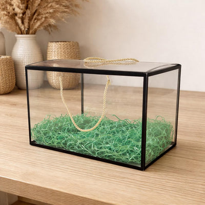 Rectangle Shape Big Size Trasparent Black border Bag Goodie Bags Gift bag, gift For new year Gifting, Diwali,marriage Return Gifts, Birthday, Wedding, Party, Season's Greetings(Big) (Black) (30 x 15 x 20)cm