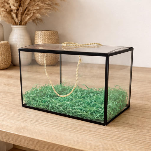 Rectangle Shape Big Size Trasparent Black border Bag Goodie Bags Gift bag, gift For new year Gifting, Diwali,marriage Return Gifts, Birthday, Wedding, Party, Season's Greetings(Big) (Black) (30 x 15 x 20)cm