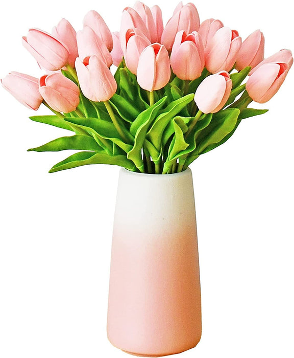 SATYAM KRAFT 5 Pcs Artificial Tulip Lily Flower Sticks for Gifting, Home, Bedroom, Garden, Balcony, Office Corner, Living Room, Restaurant Centerpieces Decoration and Craft