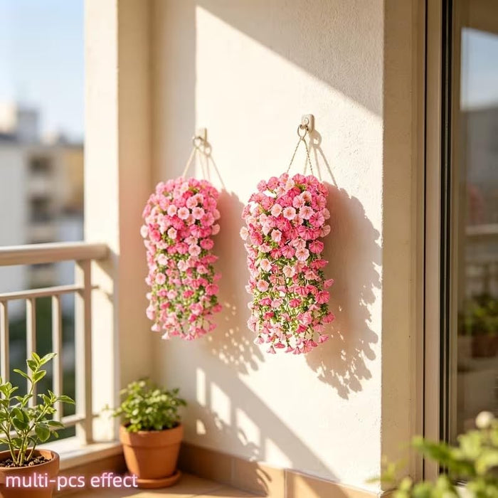Artificial Hanging Flowers for Home Decor, Pink Flower Vine Garland for Wall, Door, Balcony, Garden, Wedding, Party, Mandap, Room, Office & Festival Decoration