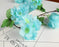 Artificial Cherry Blossom Rattan Flowers(Sky Blue) Wall Hanging Decorative Vine String Lines Items for Diwali Decoration, Backdrop for Pooja Room, Home Decor (230 cm)