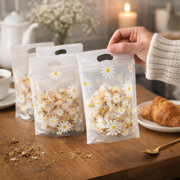 Small Random Ziplock Goodie Pouches With Handle For Gifting, Return Gifts, Birthday, Baby Shower, Party Pouches | Chocolate & Dry Fruit Packing, Gifting Pouch