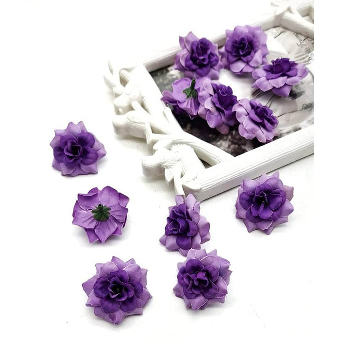 Artificial Eden Rose Flowers Head for Home Decoration and Craft (4 cm)