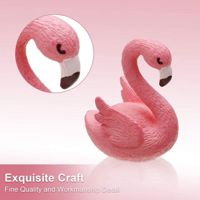 Mini Flamingo Figurines Miniature Multiuse as Decorations, Cake Topper, Toys, Showpieces, Table Topper, Gift Item