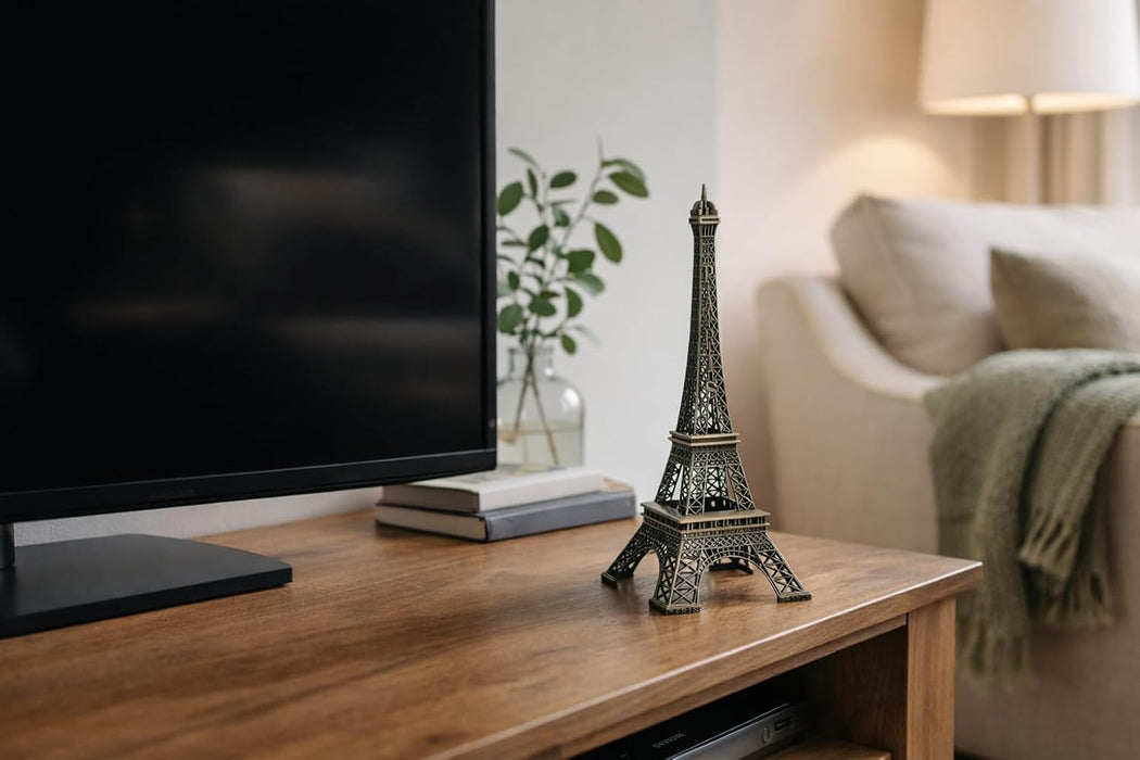 Metal Eiffel Tower Antique Vintage Statue for Room, Office, Decorative Showpeice for Home, Desk Decor, Table Stand Holder