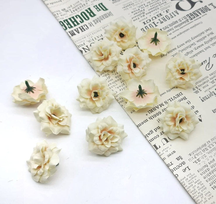 Artificial Eden Rose Flowers Head for Home Decoration and Craft (4 cm)