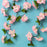 Artificial Cherry Blossom Rattan Flowers(Baby Pink) Wall Hanging Decorative Vine String Lines Items for Diwali Decoration, Backdrop for Pooja Room, Home Decor (230 cm)