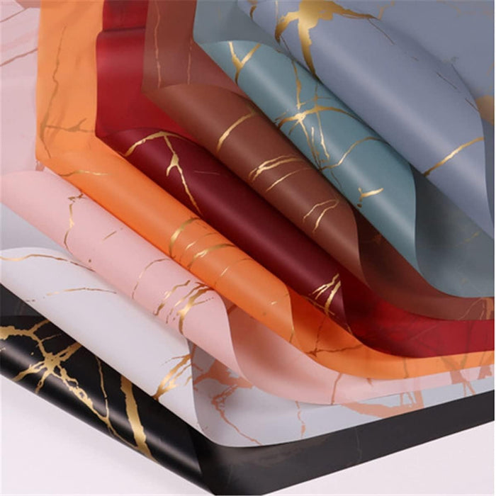 10 Pcs Gradient Gift Wrapping Paper Bouquet Paper  Waterproof Korean Paper Sheets Birthday Colorful Paper Set for Birthday, Holiday, Gifts, Arts & Crafts and DIY to wrap diwali gifts and flowers