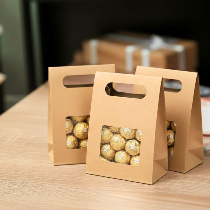 Brown Decorative Folding Paper Gift Boxes For Gifting Chocolates, Dryfruits Items - Fancy Decorative packaging In Marriage Pooja Function Packing