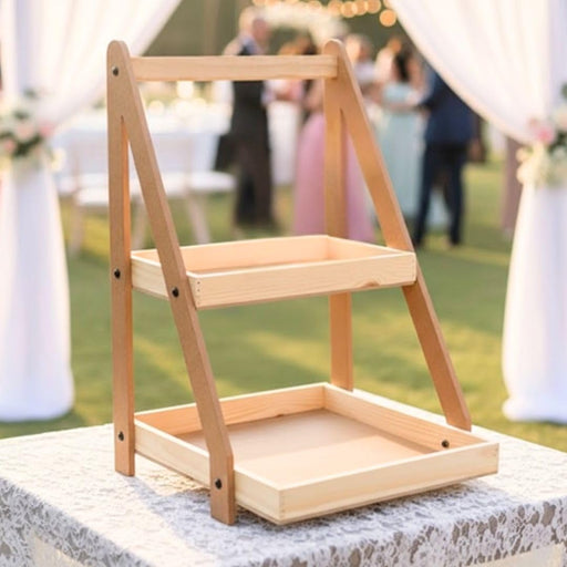 2 layer Step Style Multipurpose Decorative Pinewood  Rectangle Tray for Gift Hamper,Wedding Gifting Boxes and Decoration Purpose.