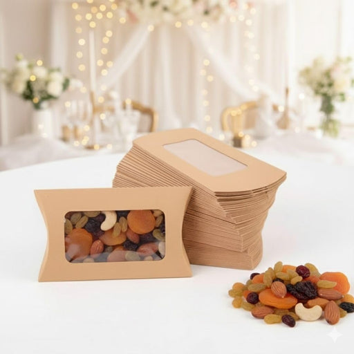 Brown Decorative Folding Paper Gift Boxes For Gifting Chocolates, Dryfruits Items - Fancy Decorative packaging In Marriage Pooja Function Packing (Brown) (12.5 cm)