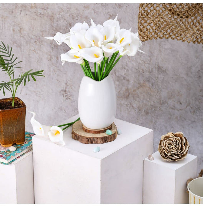 Artificial Flower Rubber Lily Sticks for Bouquet Wedding Decoration, DIY Artificial Garland Supplies Lilly Flower Sticks.