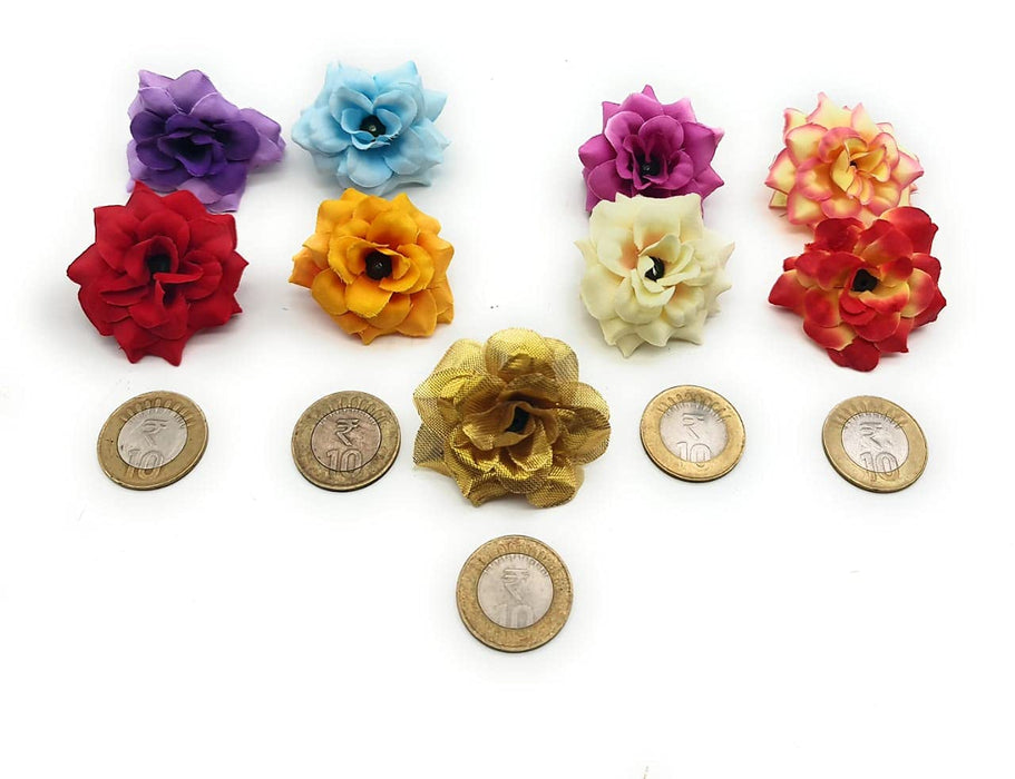 Artificial Eden Rose Flowers Head for Home Decoration and Craft (4 cm)