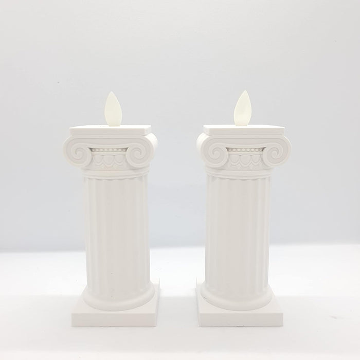 6 pcs Flameless and Smokeless Decorative Pillar Design Acrylic led Candle(Pack of 6)