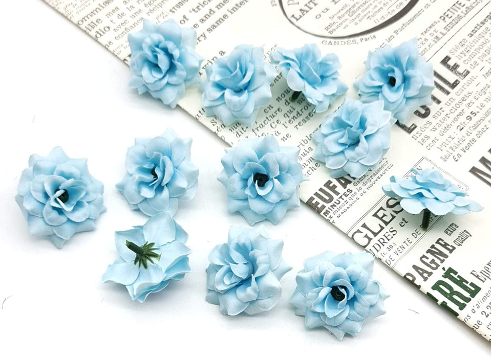Artificial Eden Rose Flowers Head for Home Decoration and Craft (4 cm)