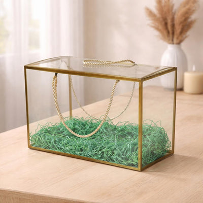 Rectangle Shape Big Size Trasparent Golden border Bag Goodie Bags Gift bag, gift For new year Gifting, Diwali,marriage Return Gifts, Birthday, Wedding, Party, Season's Greetings(Big) (Golden) (30 x 15 x 20)cm