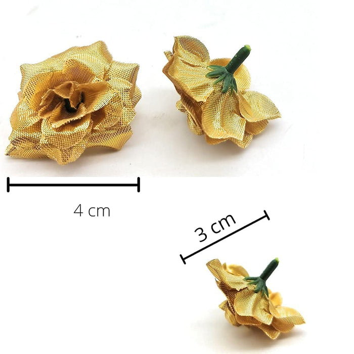 Artificial Eden Rose Flowers Head for Home Decoration and Craft (4 cm)