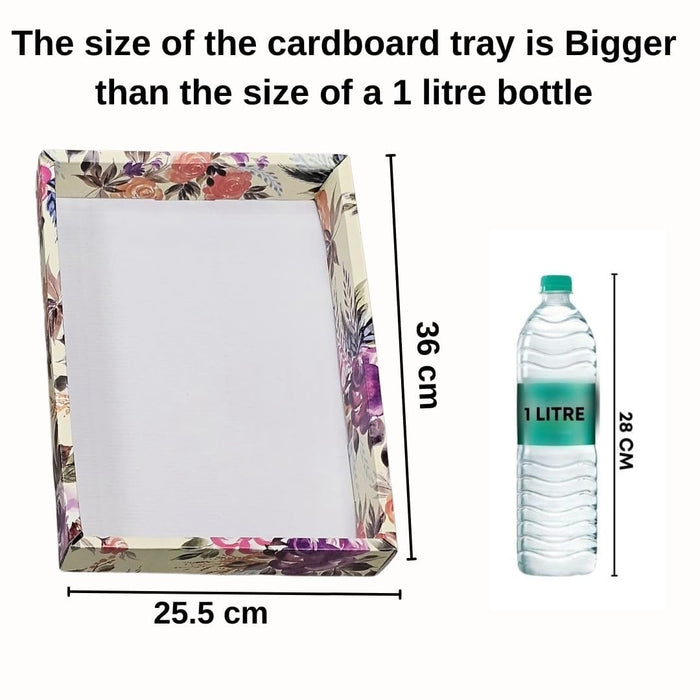 Multipurpose Decorative Viral Folding Paper Box (without net and Twister) Rectangle Cardboard Box DIY Tray for Gift Hamper, Gifting (Cardboard Folding Paper Box),Room Hamper,Wedding Hamper