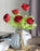 Artificial Bridal Piano Rose Peony Flower for Gifting,Flowers Sticks Bunch Decorative Items for Home, (without Vase Pot)(MATERIAL : Fabric)