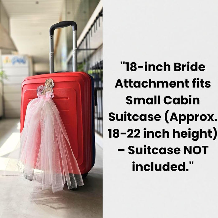 Princess Topper Cutout/ SuitcaseTopper Net Band with Glue Drop | DIY Decorative Cutout for Trousseau Packing, Wedding Gifting, Return Gifts, Bags & Trolley Bag Decor