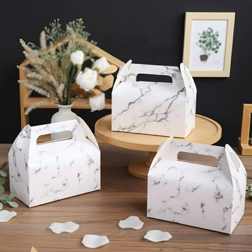 Marble print Decorative Folding Paper Gift Boxes For Gifting Chocolates, Dryfruits Items - Fancy Decorative packaging In Marriage Pooja Function Packing