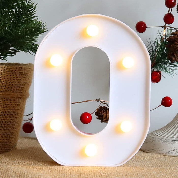 6 inch Marquee Alphabet Shaped Led Light for Home Decoration and Wall Lamp, White, 1 Piece