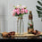 Artificial Peony Rose Flower Bunch for - Home, Office, Bedroom, Balcony,Table Display, Living Room Decoration and Craft Corner- (Without Vase)