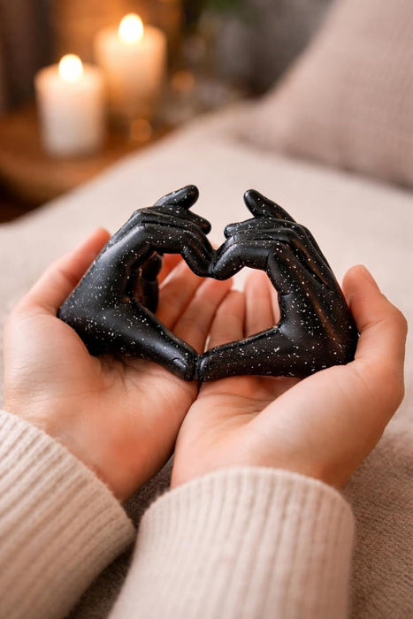 Heart Shape Resin Showpiece, Love, Home Decor Showpiece – Elegant Resin Art Design for Valentine, Bedroom Décor, Decorative Room Enhancement